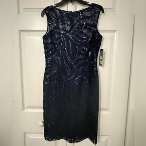 Sophisticated Midnight Blue Sequin Dress